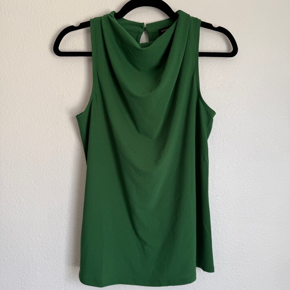 NWT Universal Standard XS Crepe Jersey Cowl Tank Top Blouse Kelly Green Career